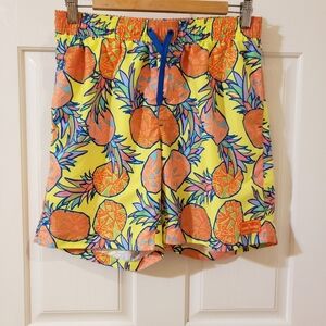 Tipsy Elves Bright Pineapple Mens Swim Trunks Medium